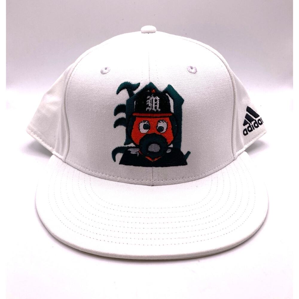 Miami Hurricanes On-Field White Adidas Baseball Hat One Size Fits Most RARE